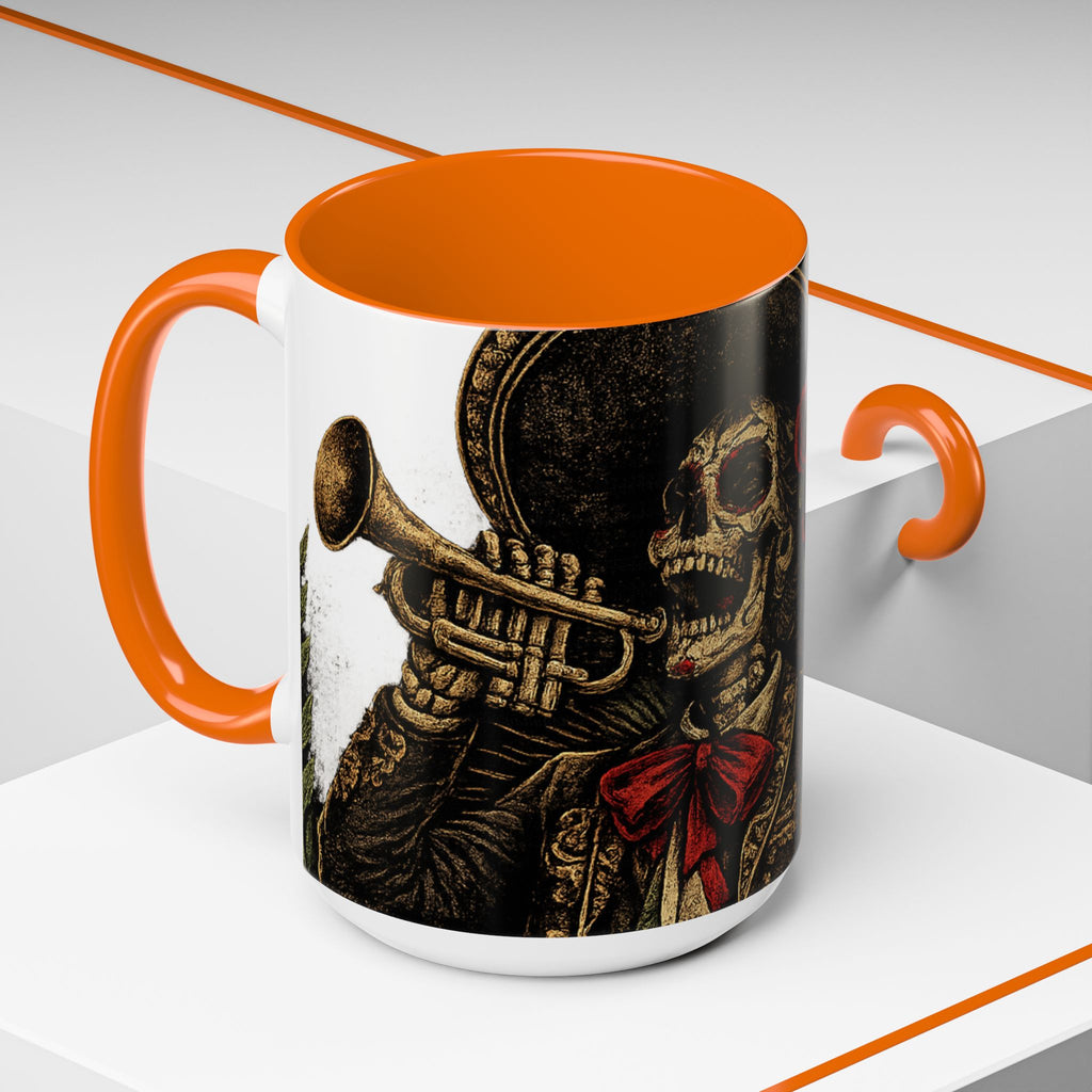 Day of the Dead Soccer Skull Accent Mug — 11/15oz