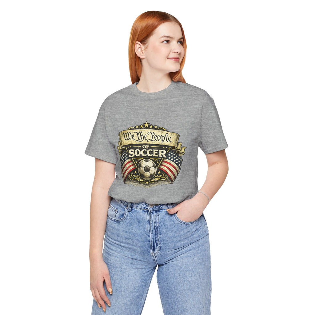 We The People of Soccer T-Shirt — American Flag Vintage Soccer Tee