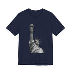 Statue of Liberty Graphic Tee — Black & White NYC Landmark T-Shirt