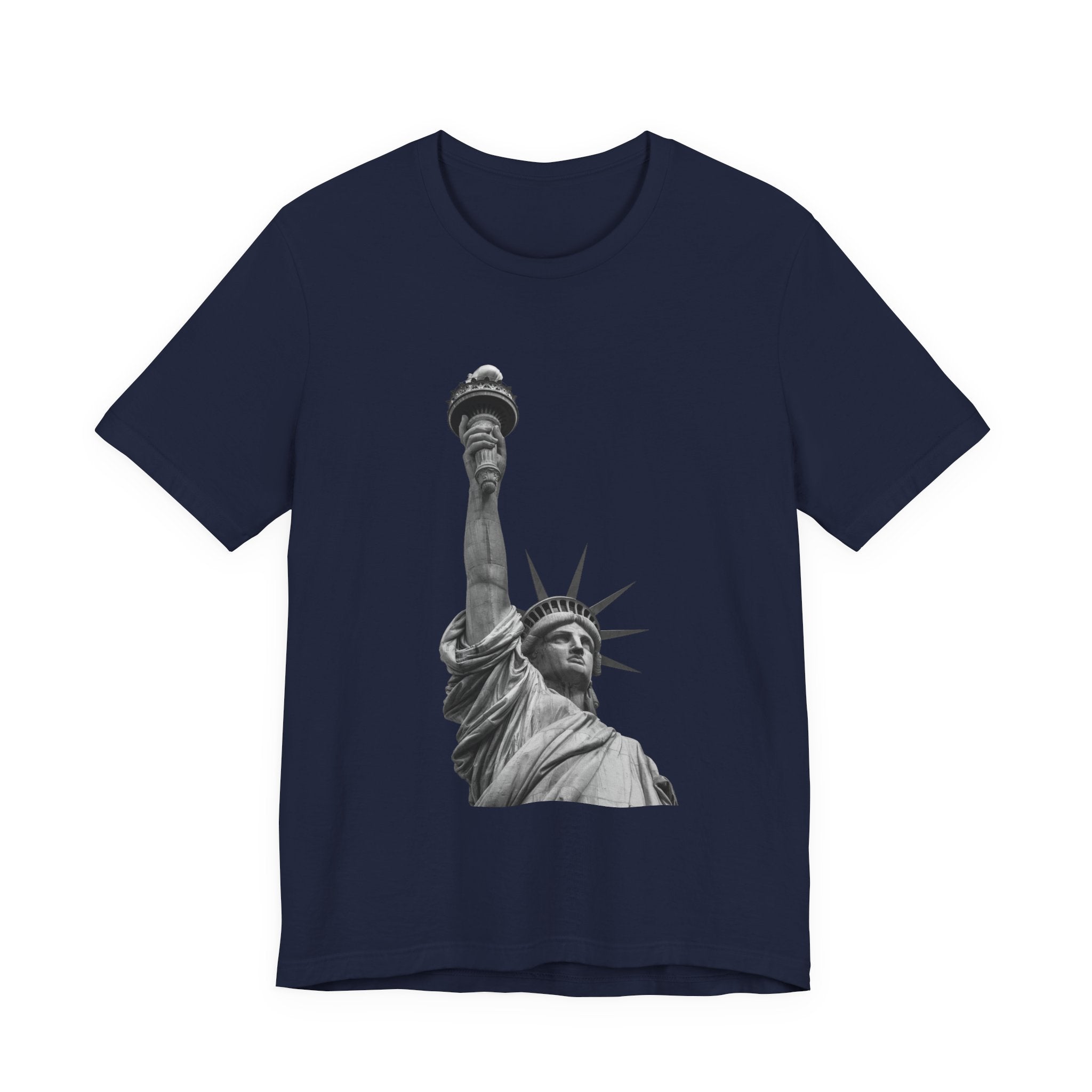 Statue of Liberty Graphic Tee — Black & White NYC Landmark T-Shirt
