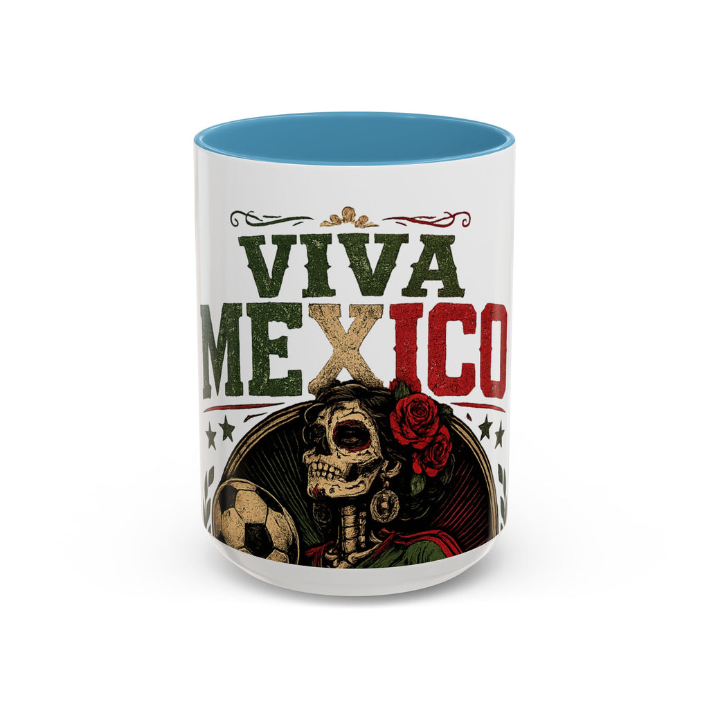 Viva Mexico Accent Coffee Mug — Day of the Dead Skeleton Design (11/15oz)