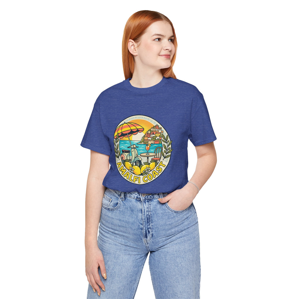Amalfi Coast Vintage Travel Tee — Scenic Lemon & Vespa Graphic