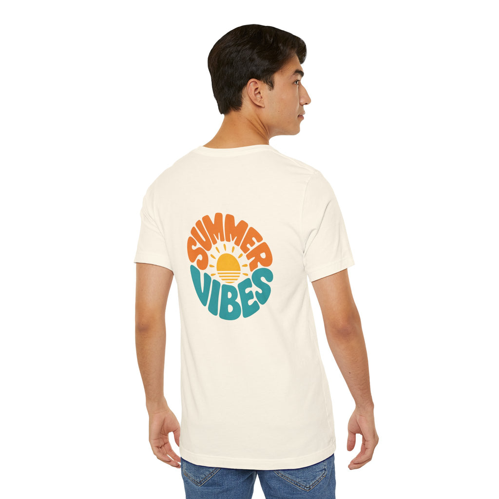 Summer Vibes Tee — Retro Sun Graphic Back Print