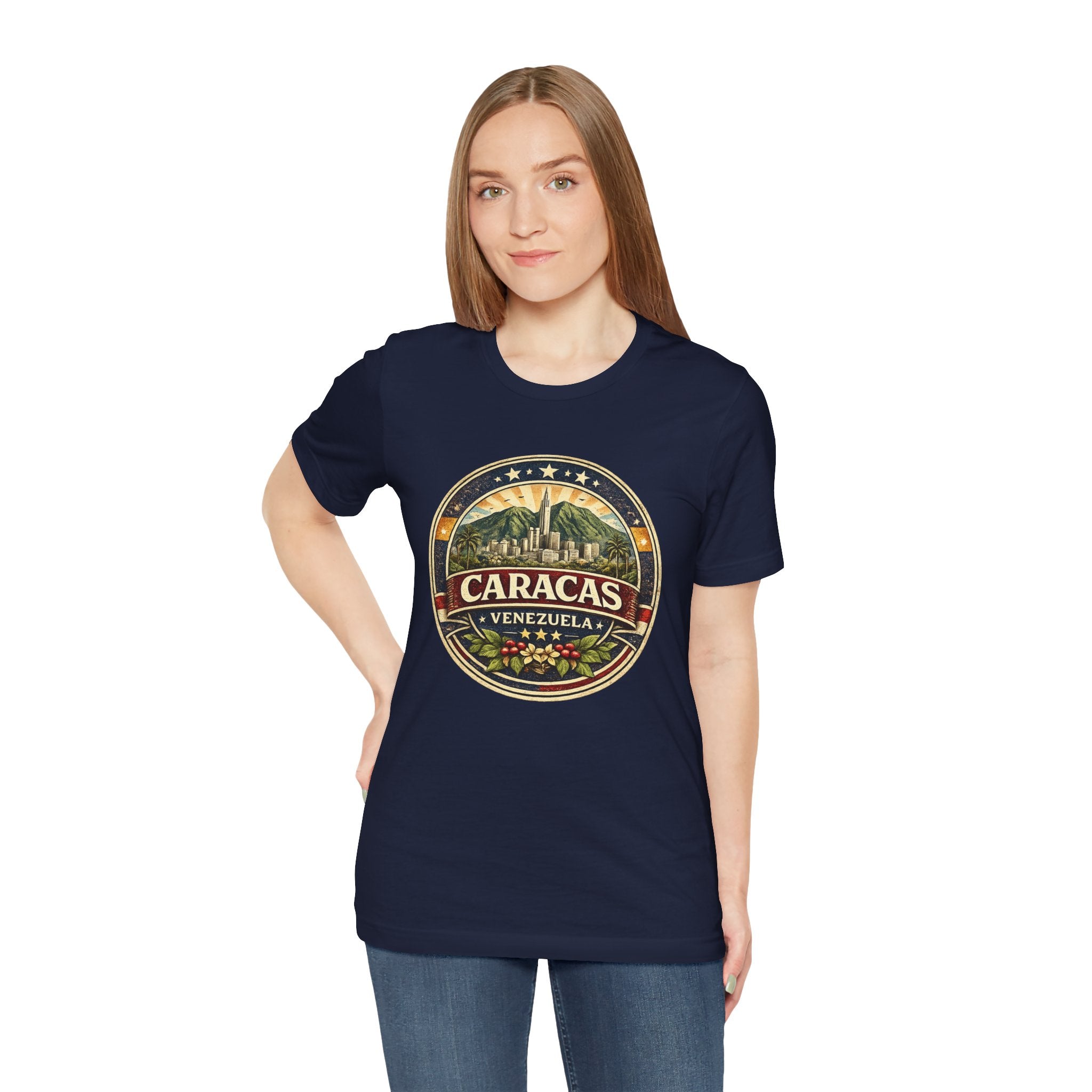 Caracas Venezuela Vintage Travel Tee — Retro City Badge T-Shirt
