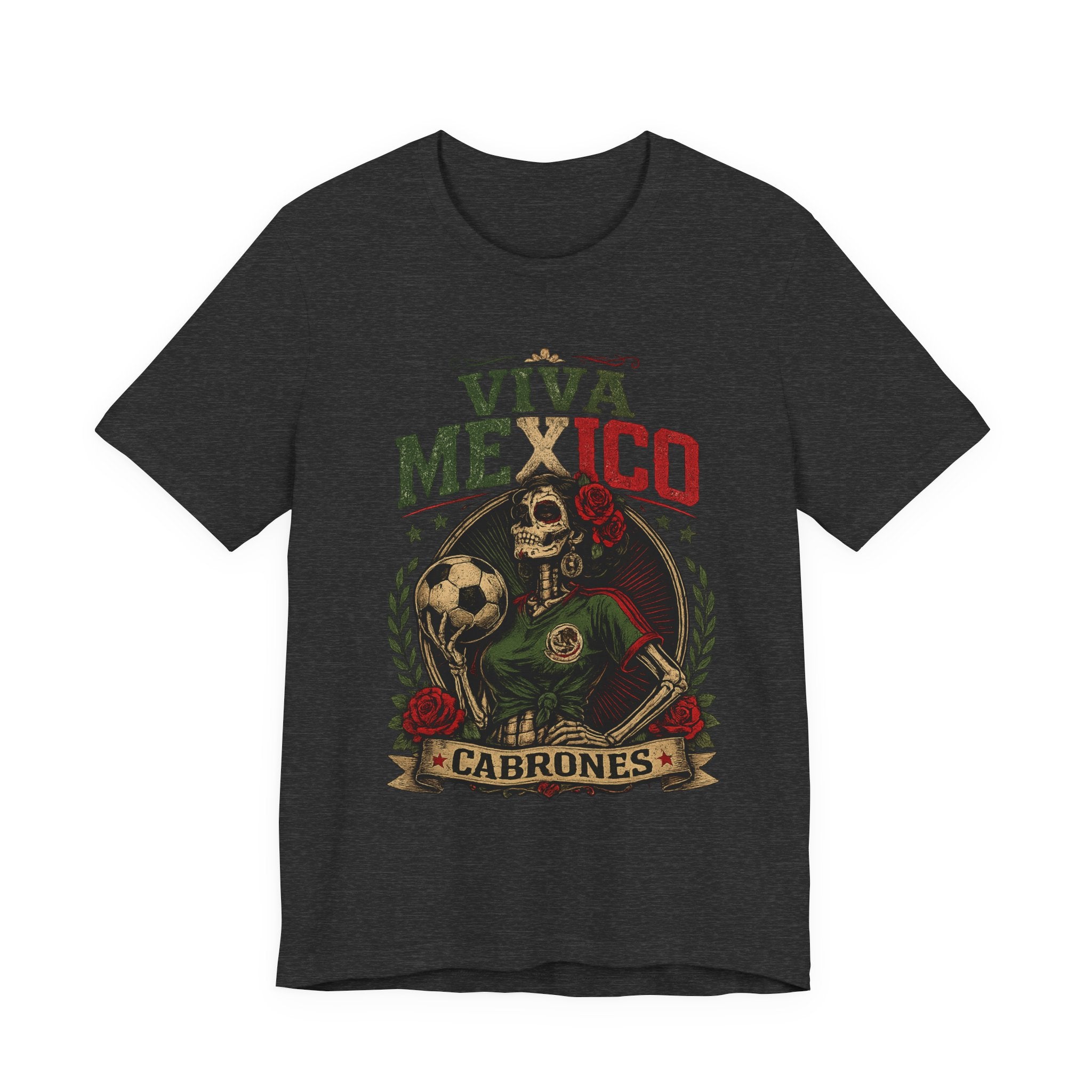 Mexico Catrina Skull T‑Shirt — Day of the Dead Mexican Soccer Tee