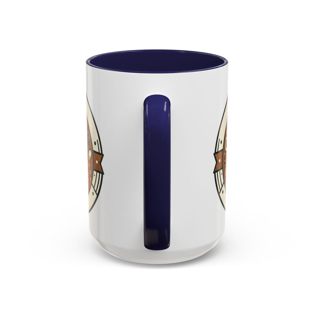 Cat Coffee Mug — Cute Orange Kitty Holding ‘Coffee’ Accent Ceramic Mug (11/15 oz)