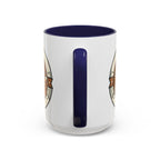 Cat Coffee Mug — Cute Orange Kitty Holding ‘Coffee’ Accent Ceramic Mug (11/15 oz)