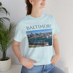 Baltimore Skyline Photo Tee — Inner Harbor Cityscape T-Shirt