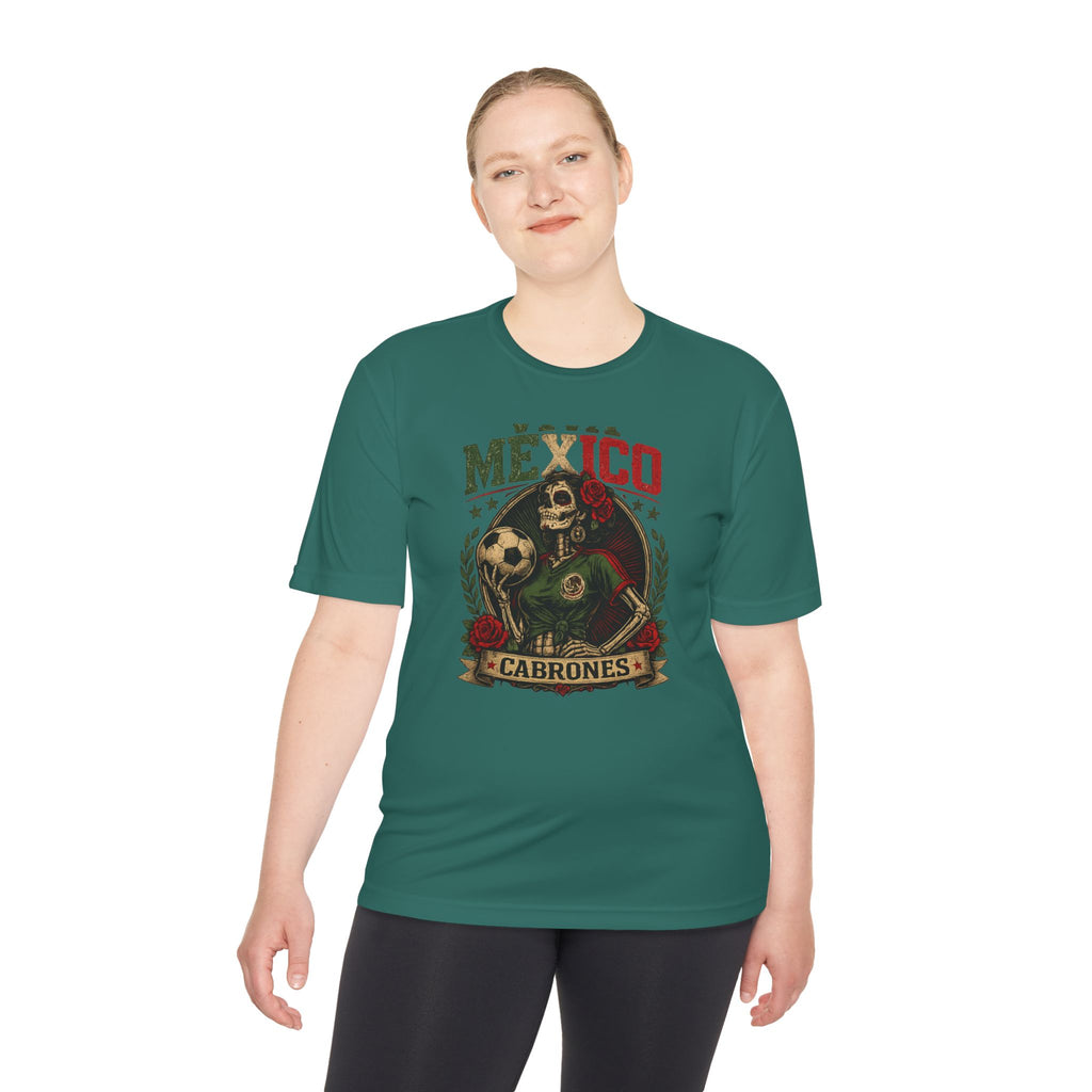 Mexico Cabrones Skull Soccer Tee — Mexican Pride Football T‑Shirt