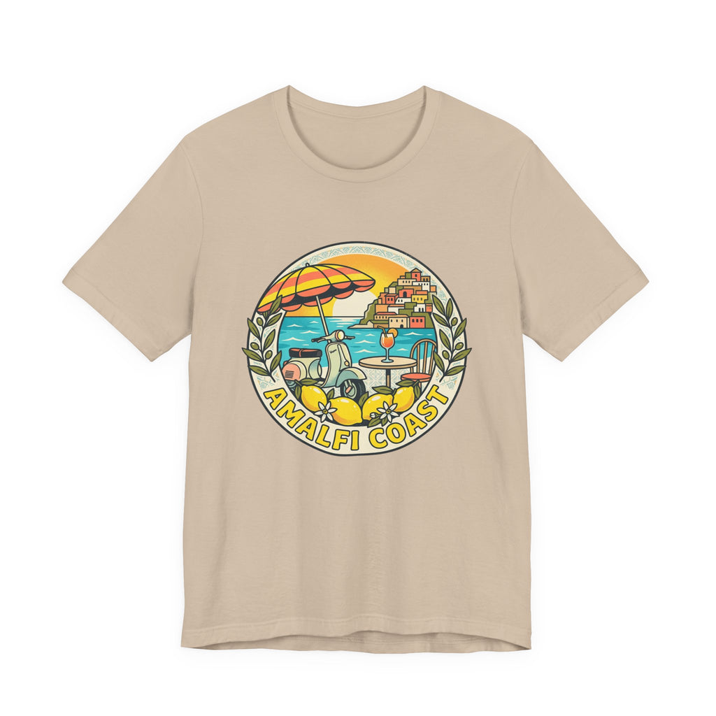 Amalfi Coast Vintage Travel Tee — Scenic Lemon & Vespa Graphic