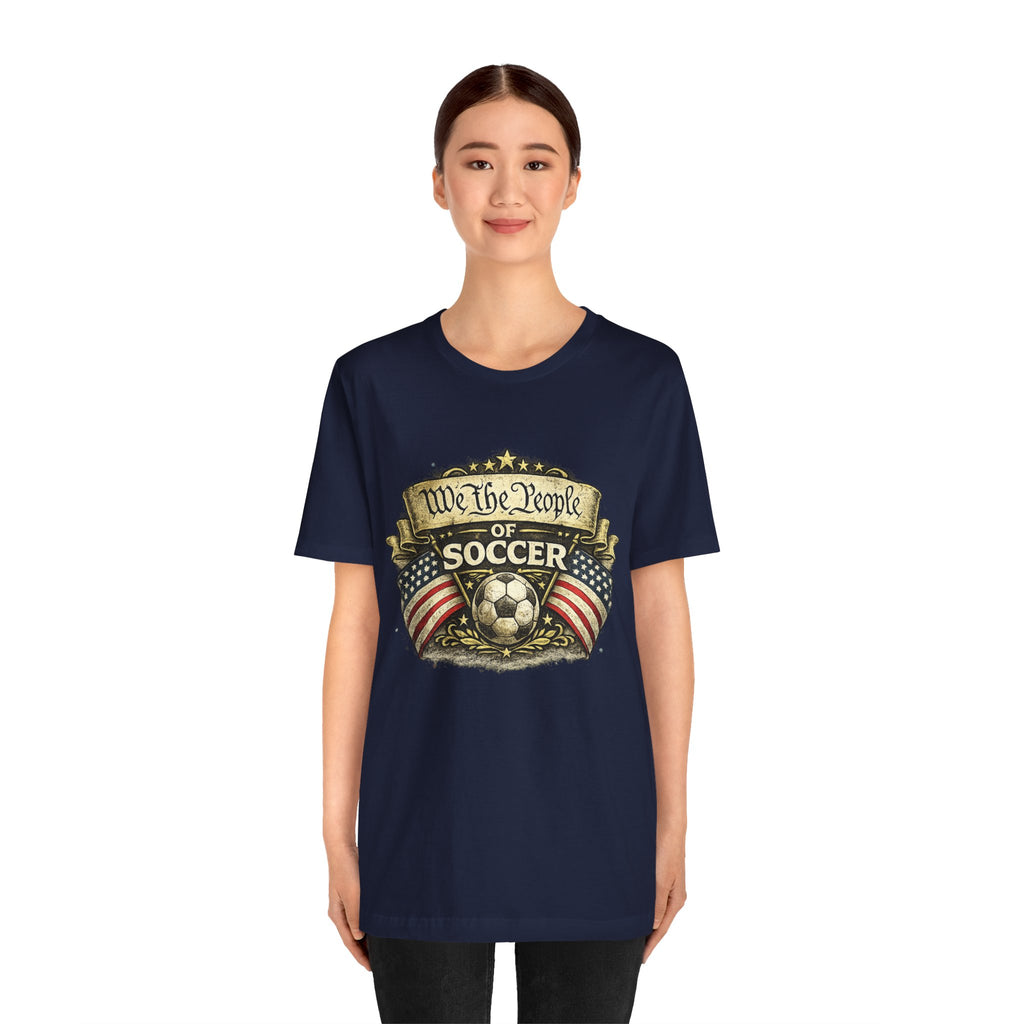We The People of Soccer T-Shirt — American Flag Vintage Soccer Tee