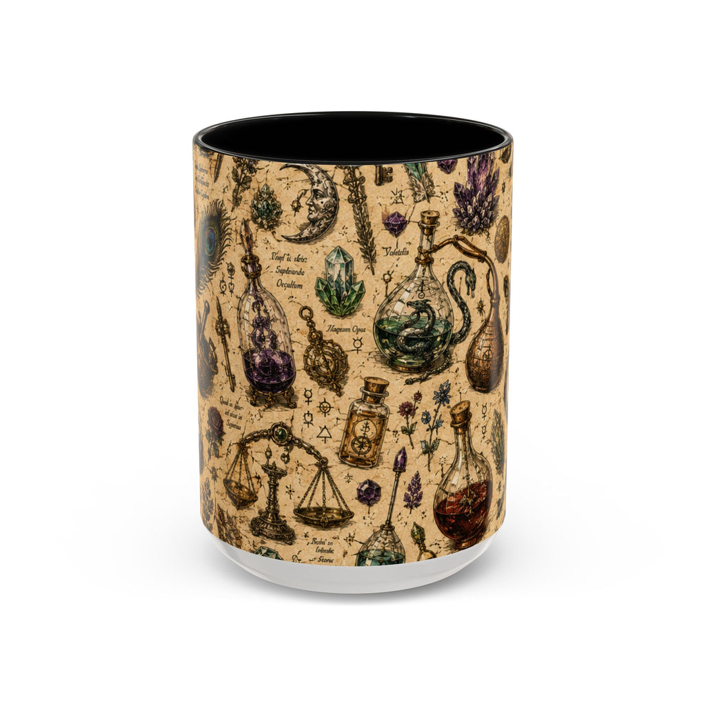 The Alchemist's Cabinet Coffee Mug — Vintage Apothecary Accent Mug (11/15 oz)
