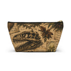 Vintage Lost World Accessory Pouch — Fossil & Botanical T-Bottom Cosmetic Bag
