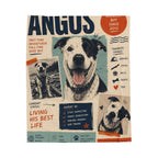 Velveteen Plush Blanket — Personalized Dog Poster Design (Angus "Goodest Boy" Pet Photo Blanket)
