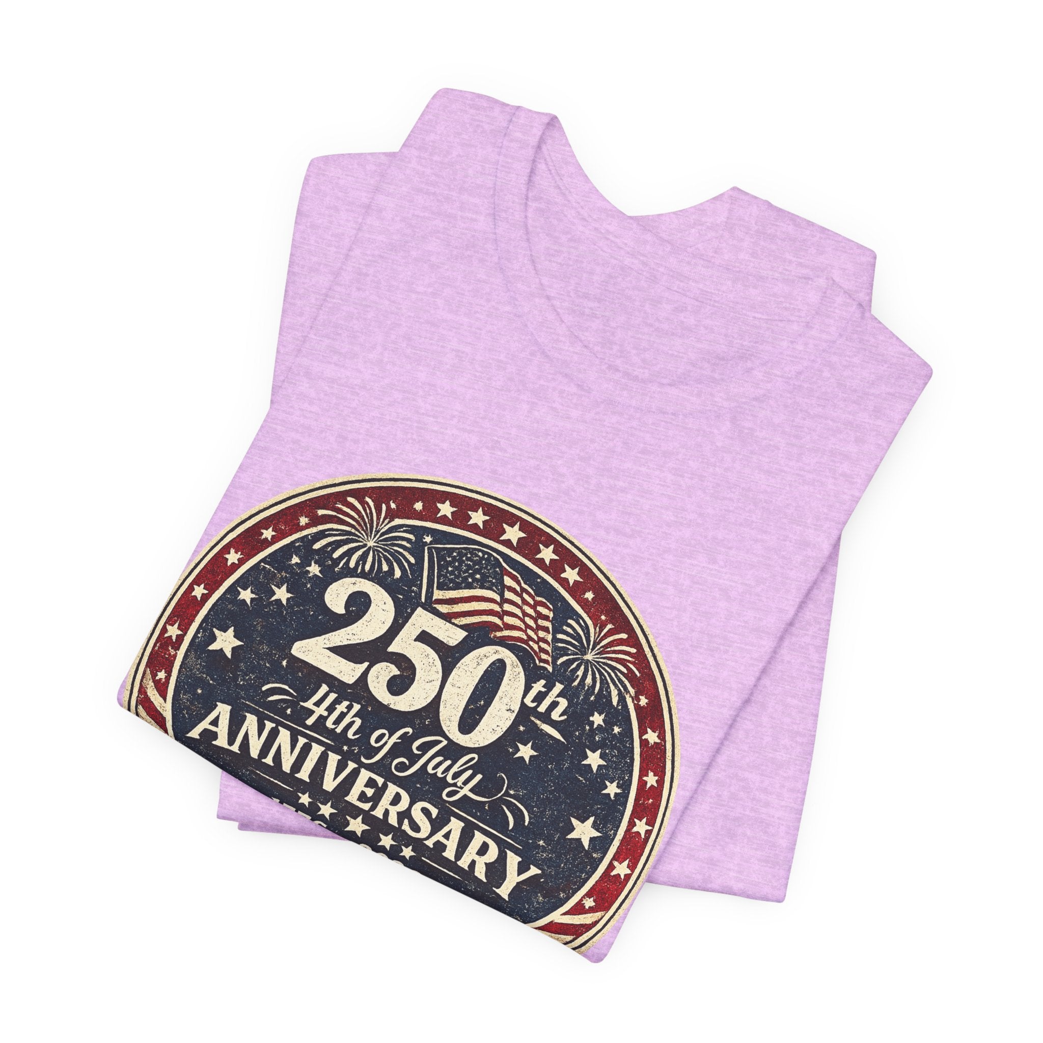 4th of July 250th Anniversary T-Shirt – Vintage American Flag Emblem (1776–2026)