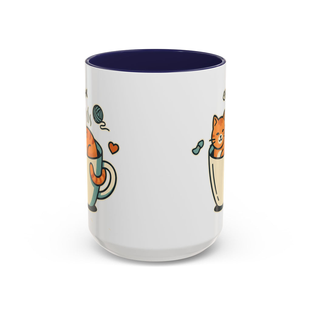 Cat in Cup Coffee Mug — Cute Cat Lover Accent Mug (11/15oz)