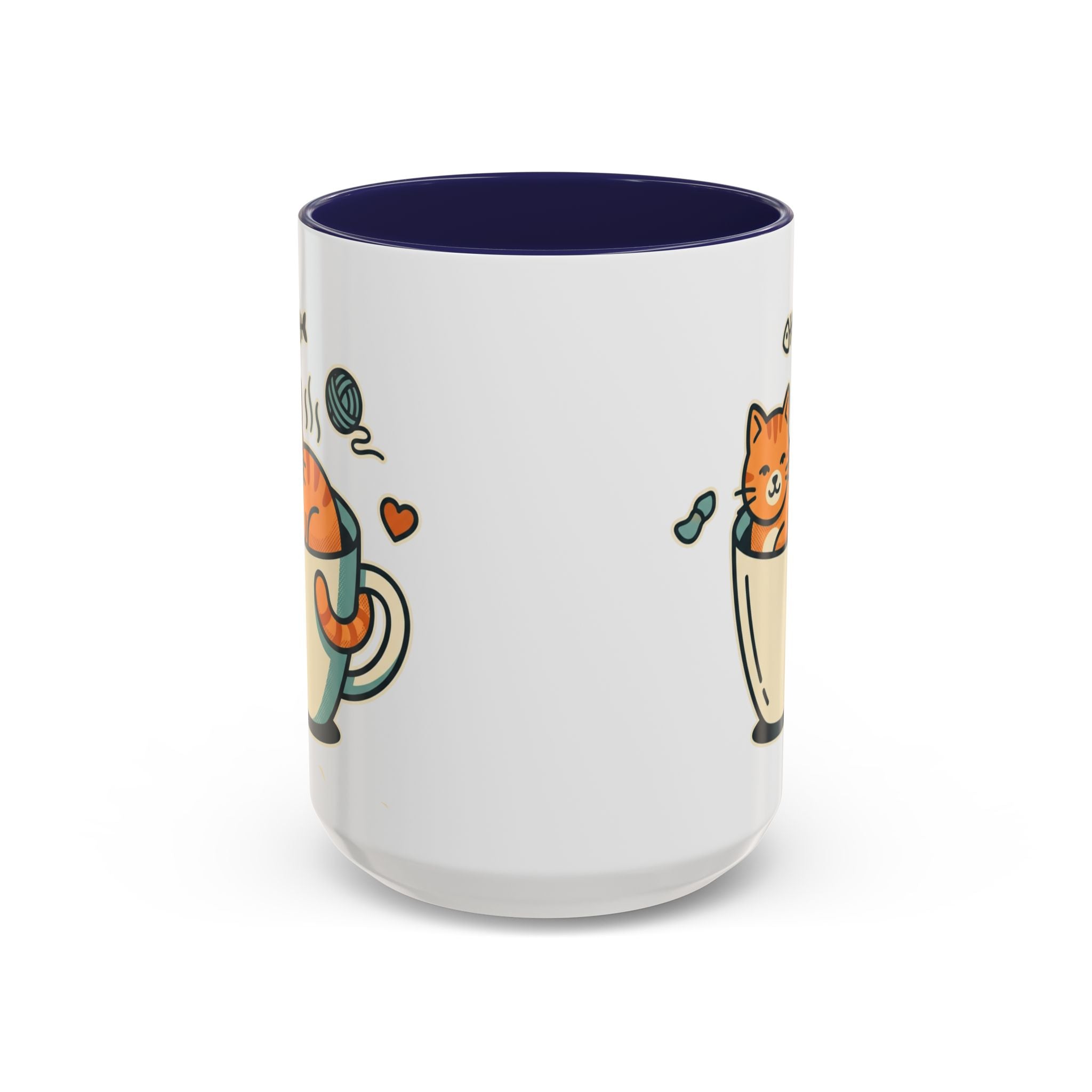 Cat in Cup Coffee Mug — Cute Cat Lover Accent Mug (11/15oz)