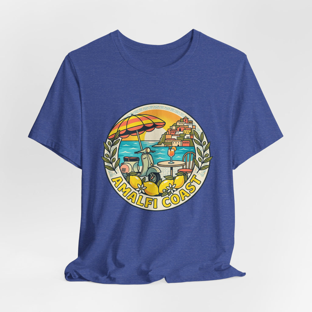 Amalfi Coast Vintage Travel Tee — Scenic Lemon & Vespa Graphic