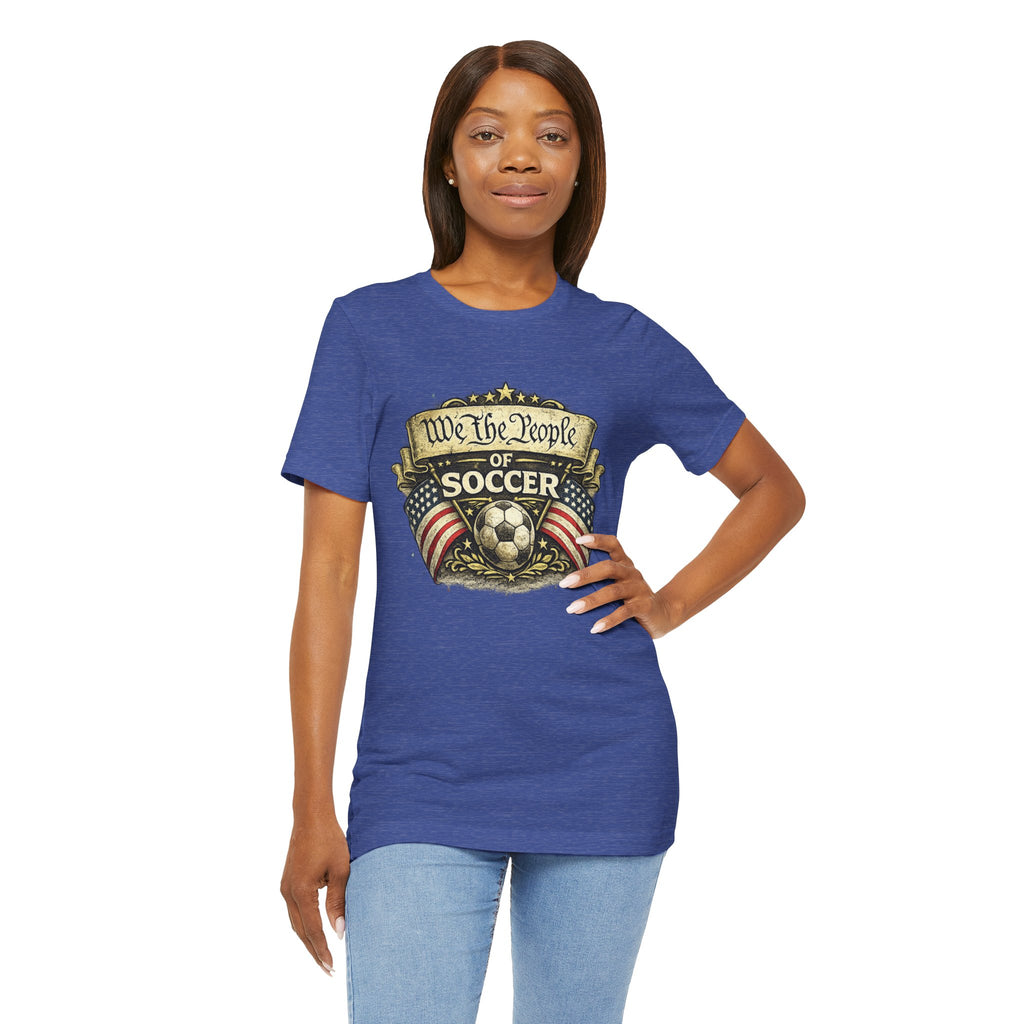 We The People of Soccer T-Shirt — American Flag Vintage Soccer Tee