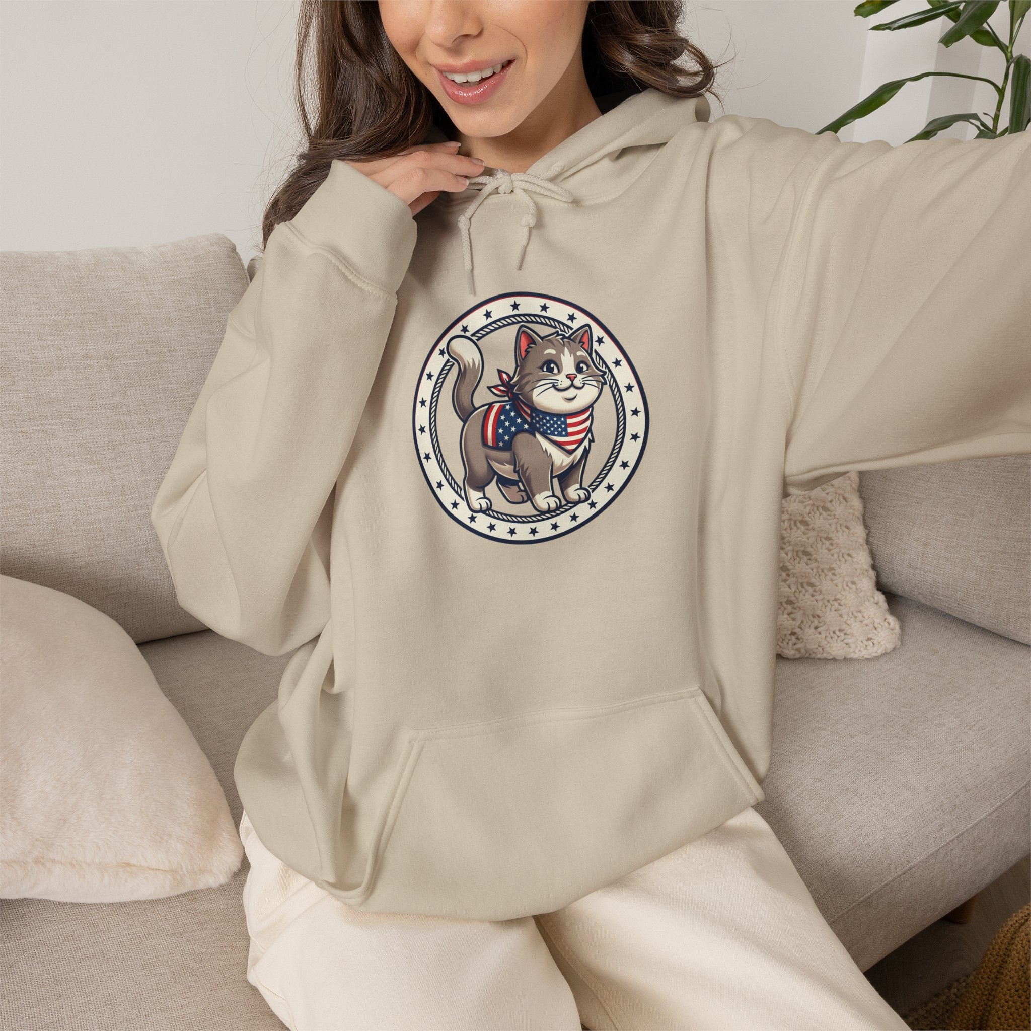 Patriotic Cat Hoodie