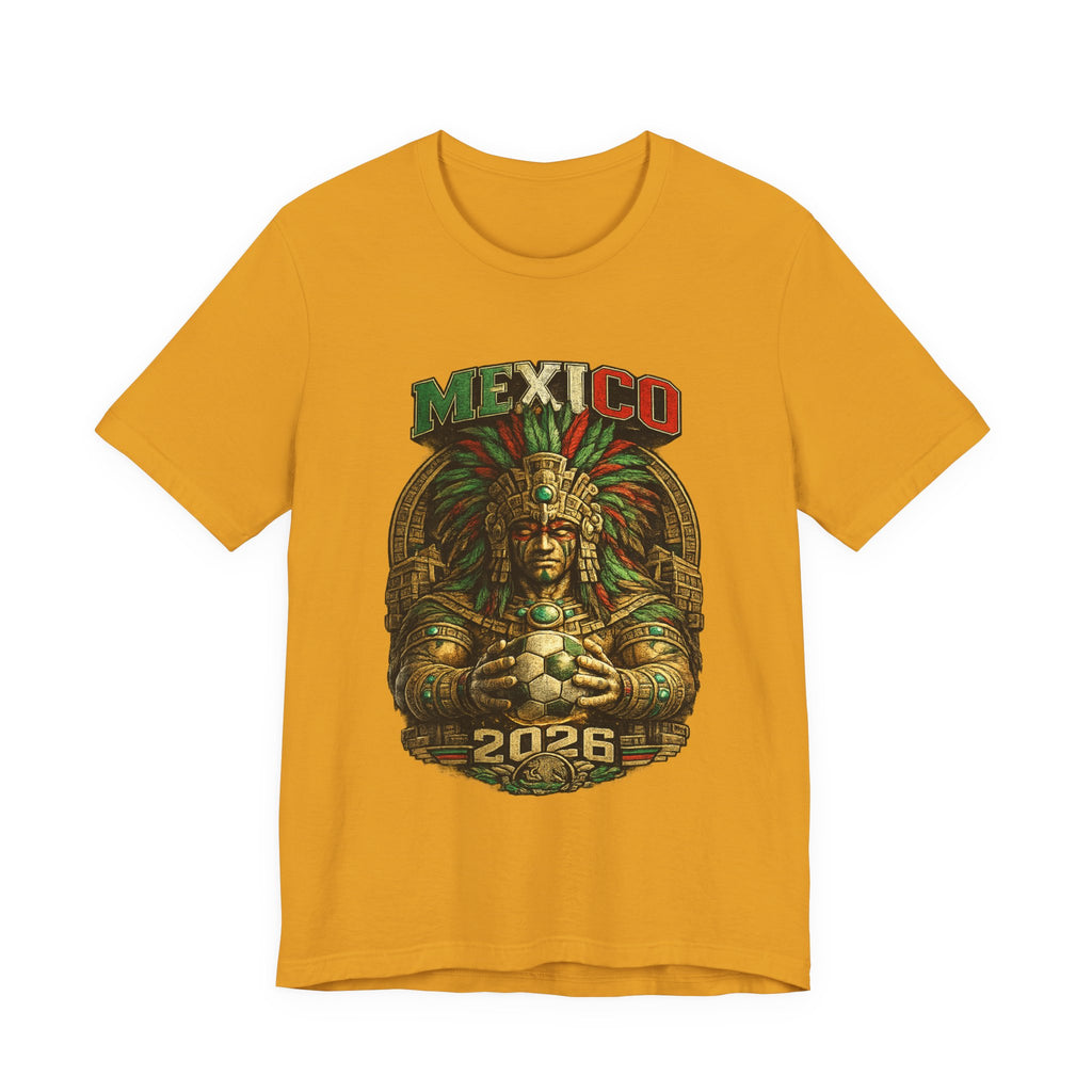 Mexico 2026 Aztec Warrior T-Shirt — Vintage Mexican Pride Soccer World Cup Tee