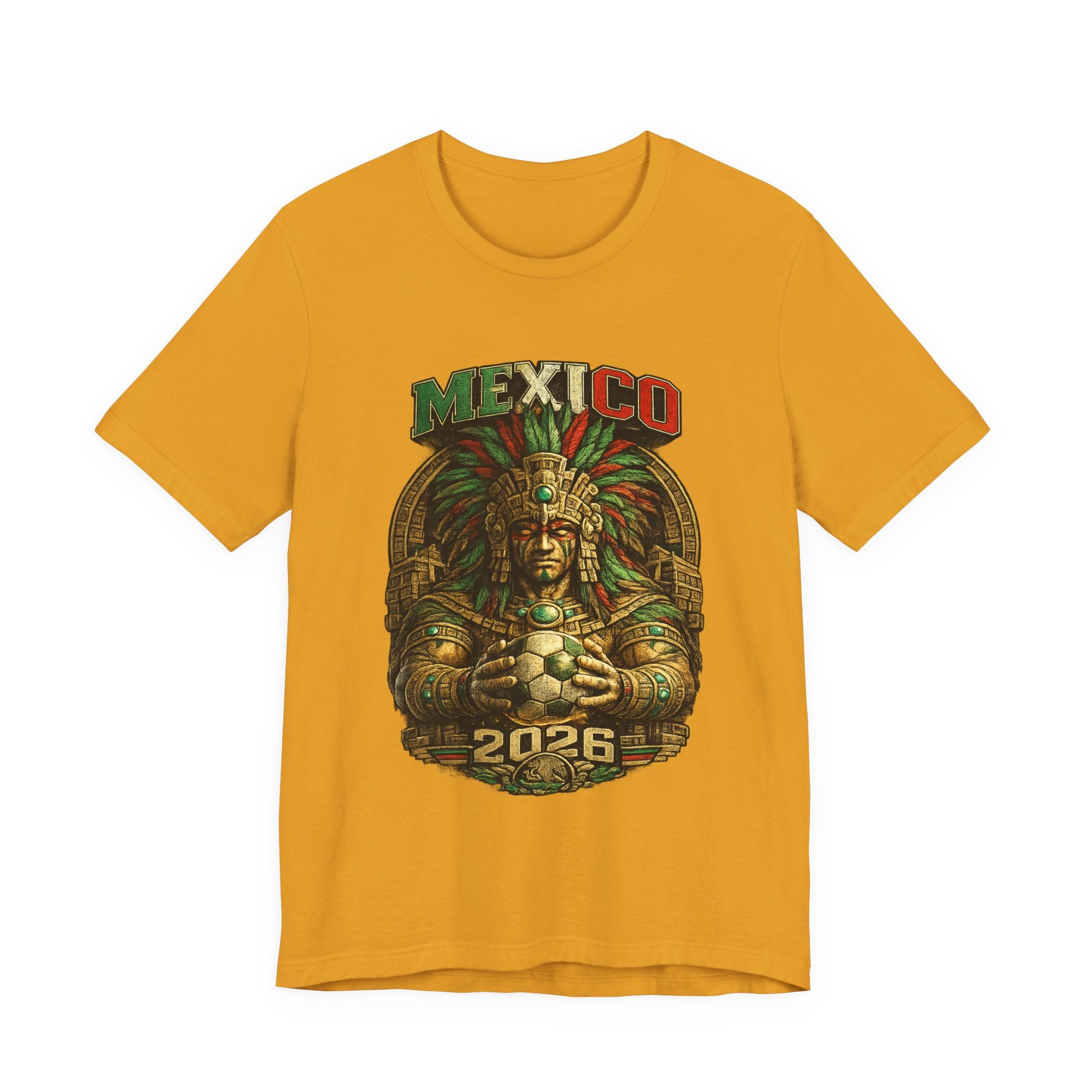 Mexico 2026 Aztec Warrior T-Shirt — Vintage Mexican Pride Soccer World Cup Tee