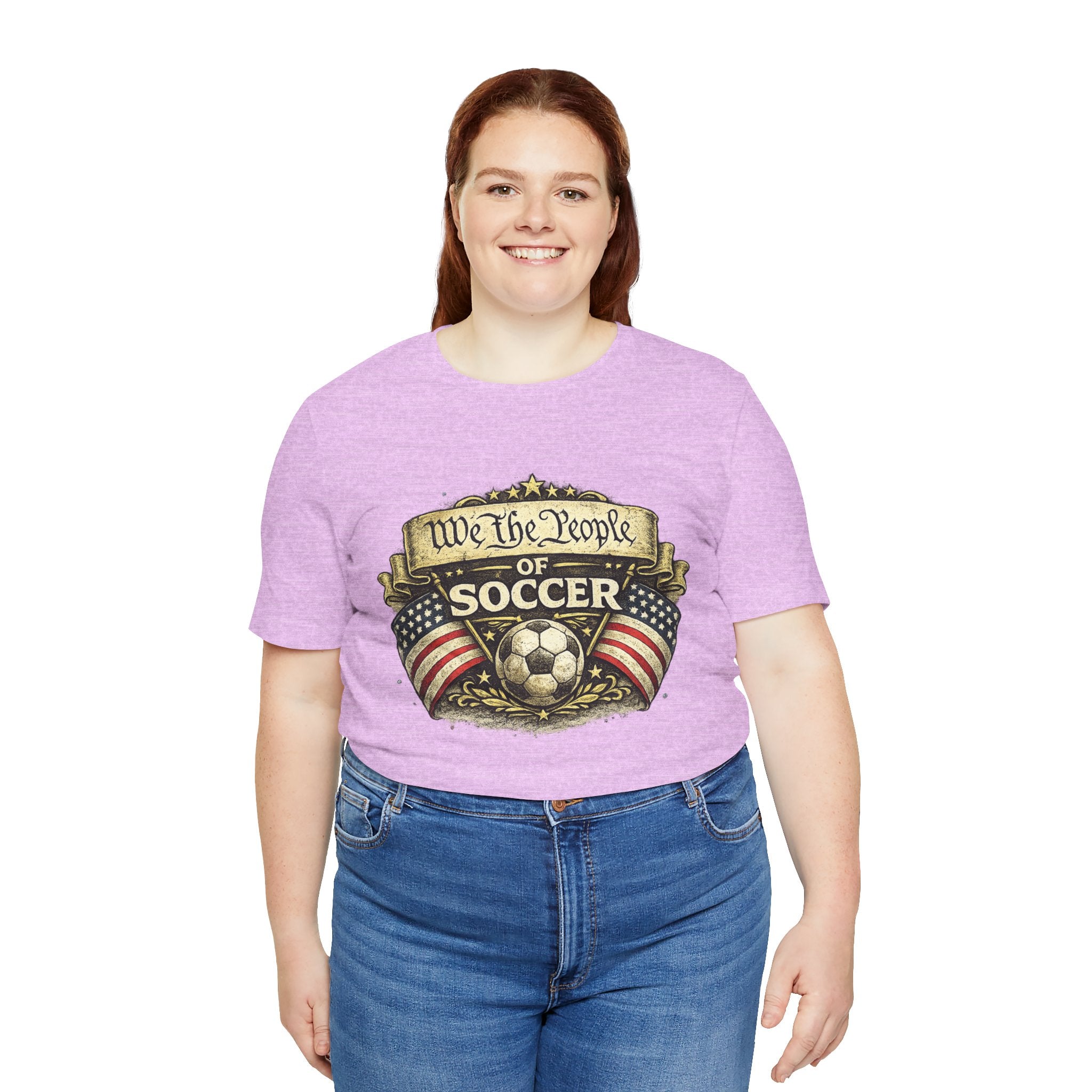 We The People of Soccer T-Shirt — American Flag Vintage Soccer Tee
