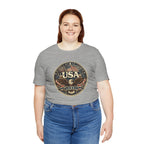 USA Eagle Vintage Patriotic T-Shirt — American Flag Graphic Tee