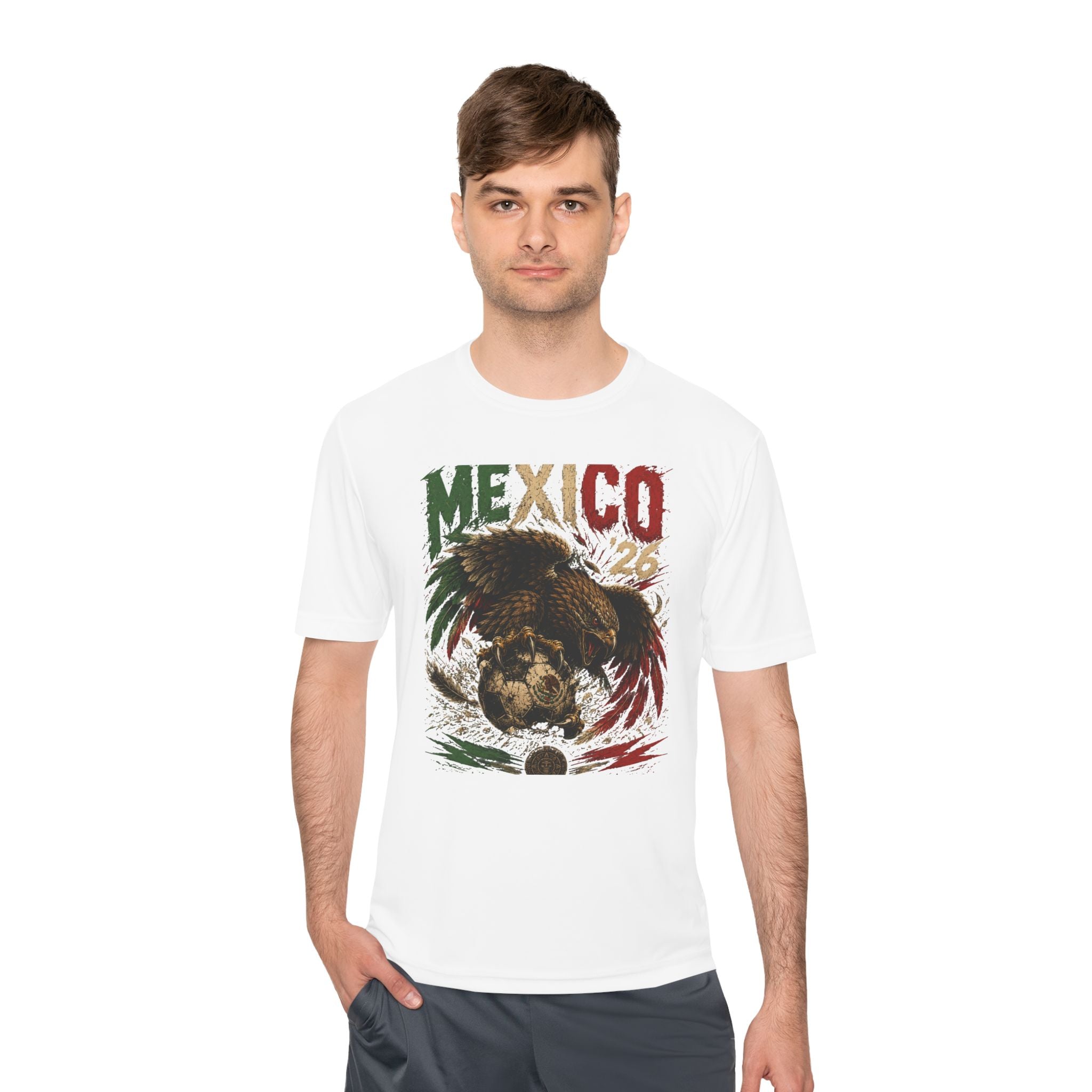 Mexico Eagle Graphic Tee — Mexican Flag Patriotic Soccer Fan Shirt