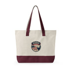 250th Anniversary American Flag Canvas Tote Bag — Zippered Patriotic Tote