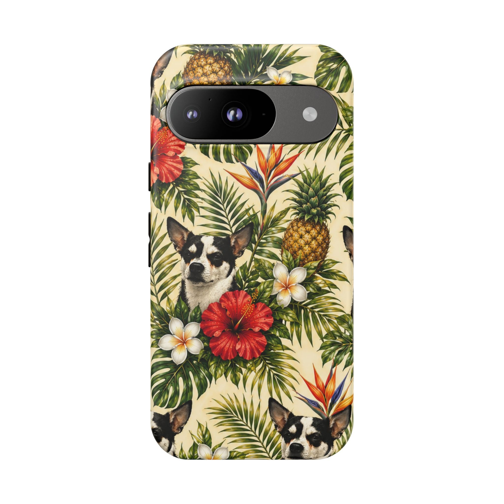 Tropical chihuahua Phone Case — Floral Pineapple Protective Tough Case