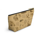 Leonardo Da Vinci  Sketch Accessory Pouch — Leonardo-Inspired T-Bottom Cosmetic Bag