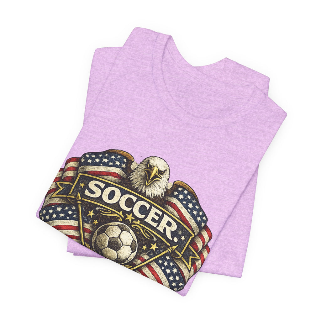 Soccer Deal With It T-Shirt — Patriotic Eagle Soccer Tee for Players & Fans
