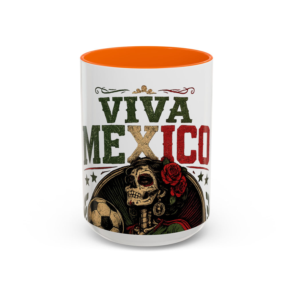 Viva Mexico Accent Coffee Mug — Day of the Dead Skeleton Design (11/15oz)