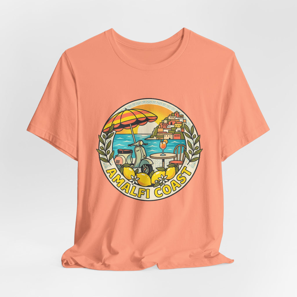 Amalfi Coast Vintage Travel Tee — Scenic Lemon & Vespa Graphic