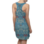Floral Blue Racerback Dress – Vintage Inspired All-Over Print