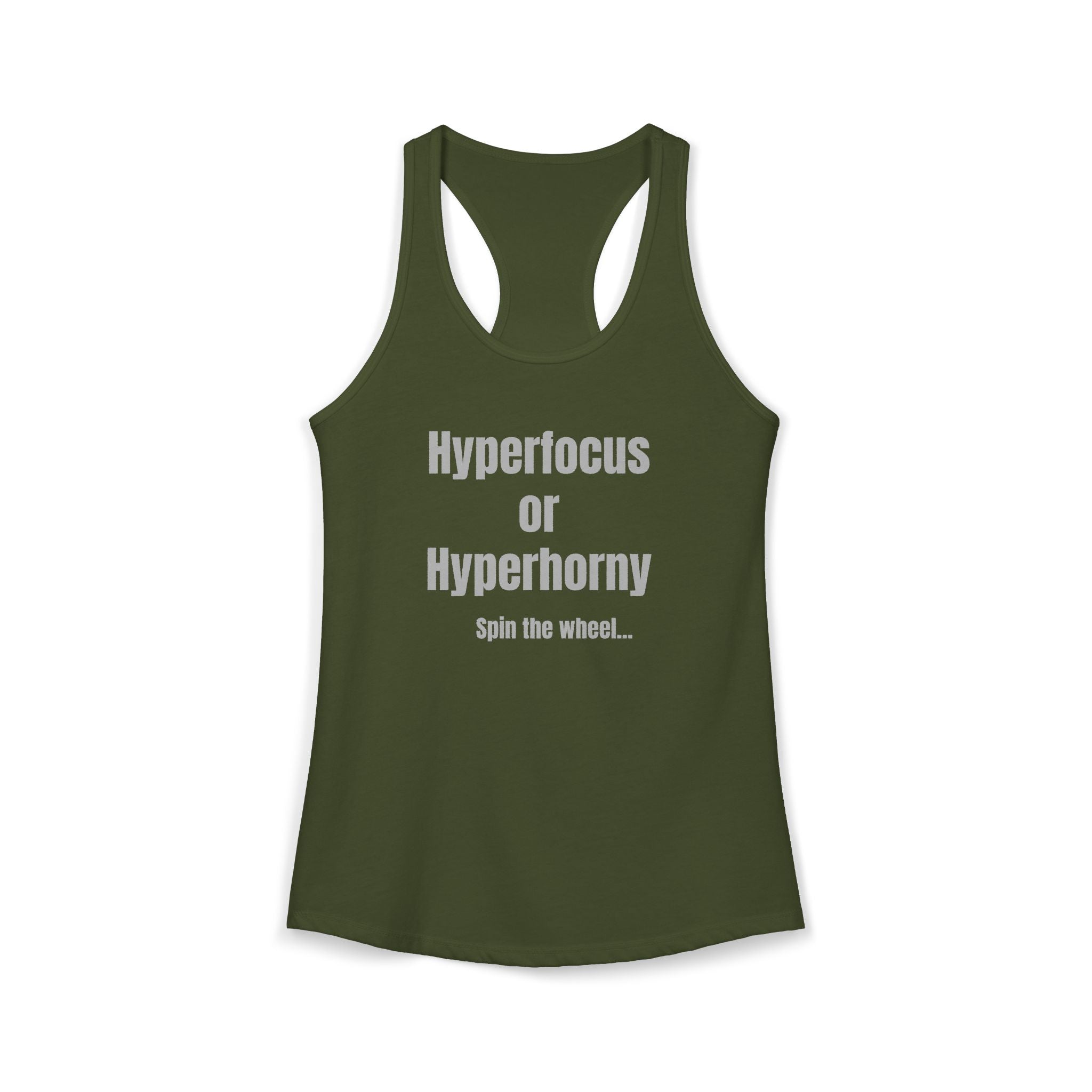 Graphic Tank — "Hyperfocus or Hyperhorny" Funny ADHD Humor Tank