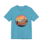 Sunset Tuscan Landscape T-Shirt — Vintage Italian Countryside Graphic Tee