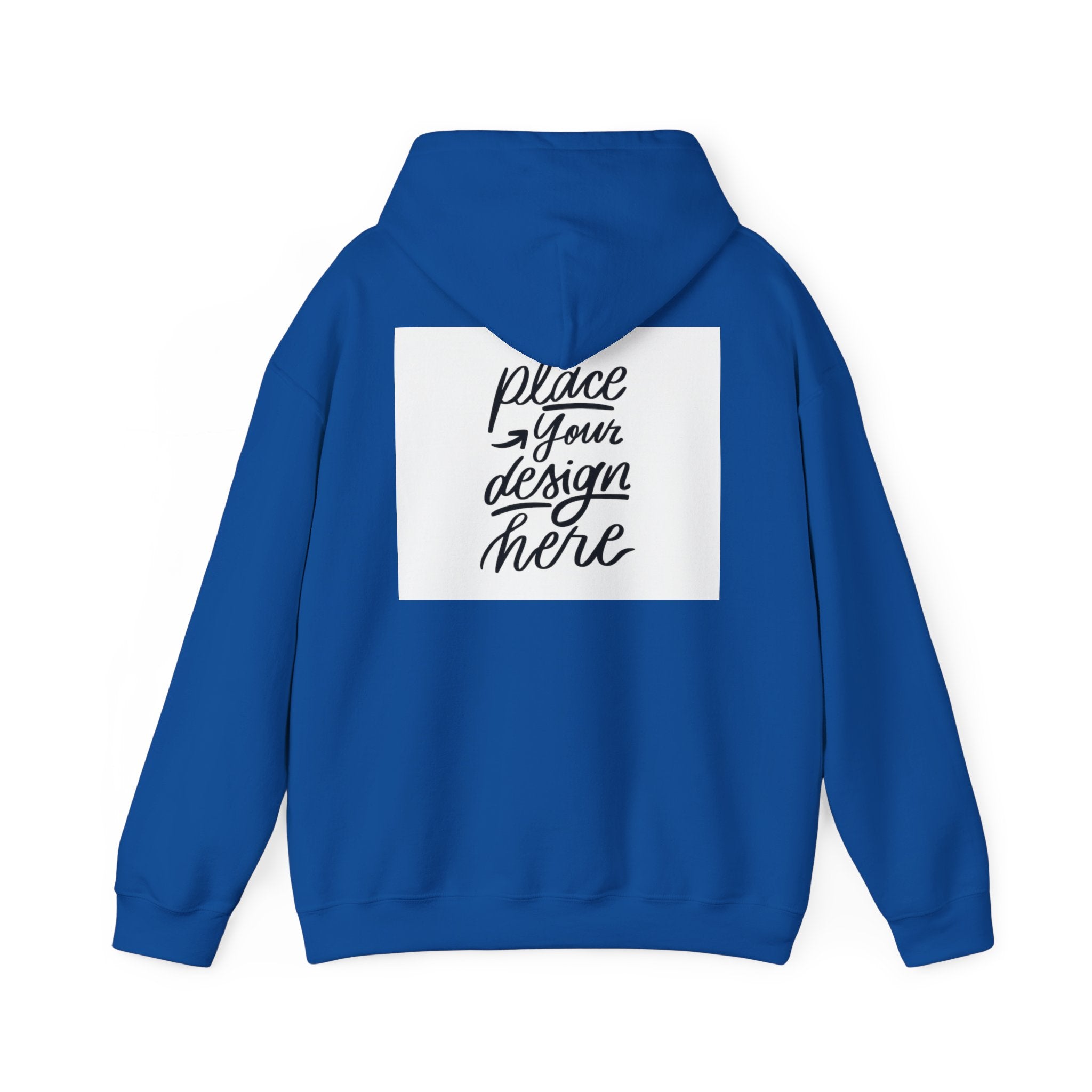 Classic Hoodie with Centered Design – 'Place Your Design Here'