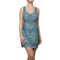 Floral Blue Racerback Dress – Vintage Inspired All-Over Print