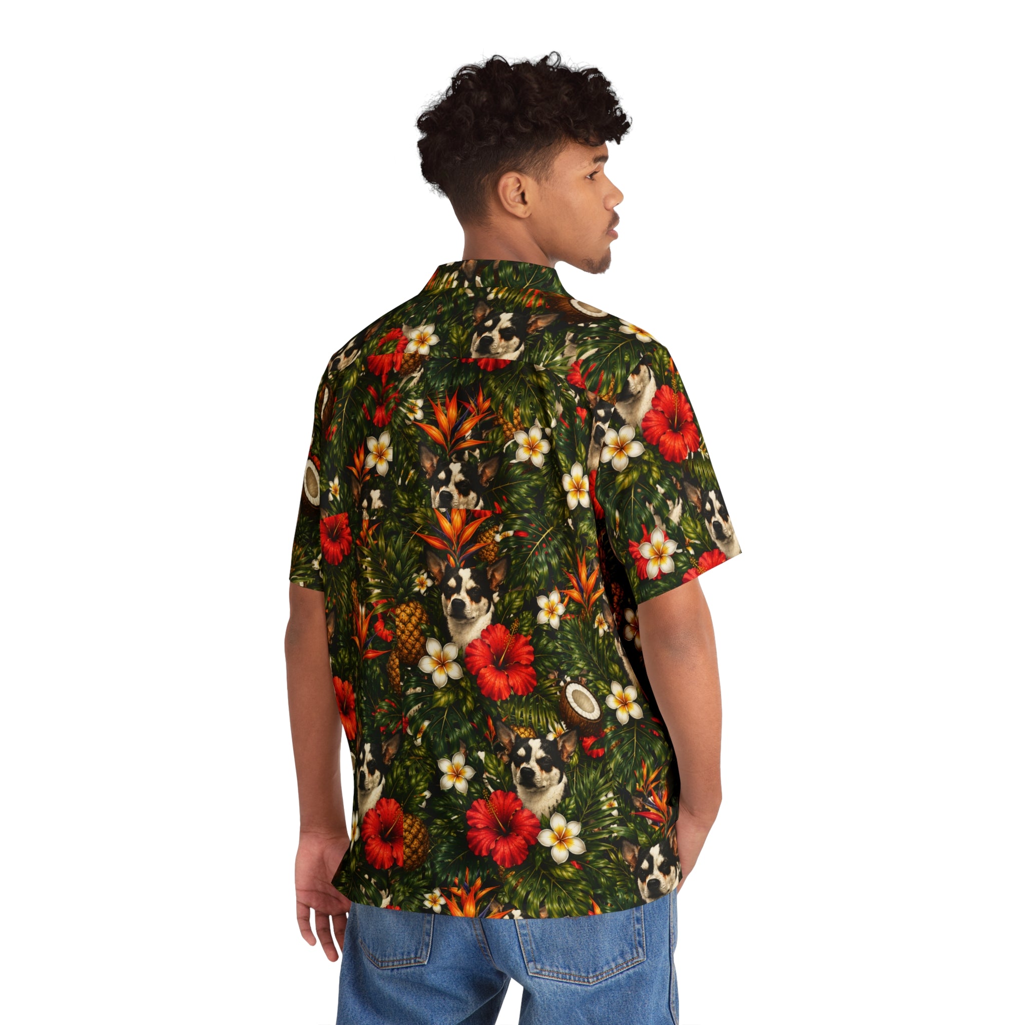 Chihuahua Floral Hawaiian Shirt — Tropical Dog Print Aloha Shirt