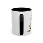 Cat Lover Coffee Mug – Cute Cat Illustration ‘Coffee’ Accent Ceramic Mug (11/15oz)