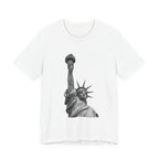Statue of Liberty Graphic Tee — Black & White NYC Landmark T-Shirt