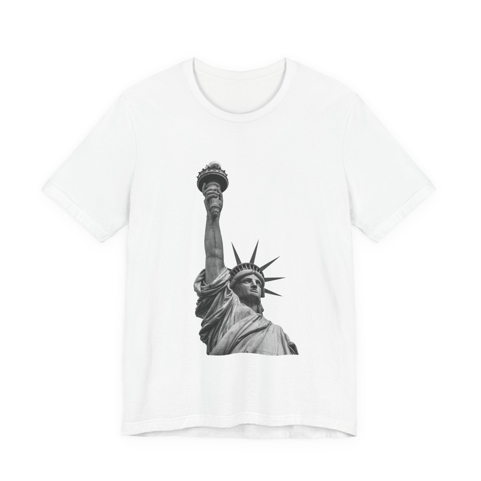 Statue of Liberty Graphic Tee — Black & White NYC Landmark T-Shirt