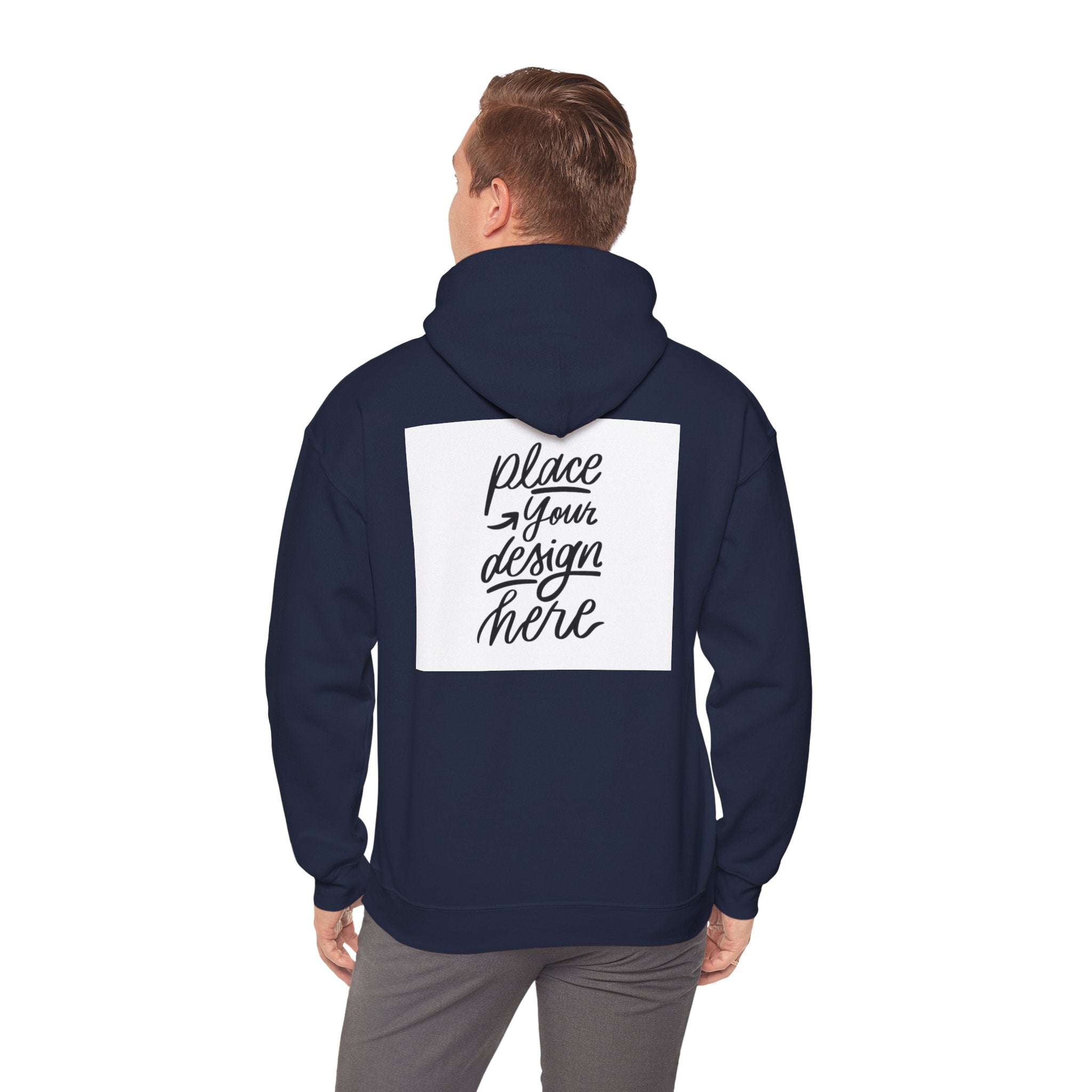 Classic Hoodie with Centered Design – 'Place Your Design Here'
