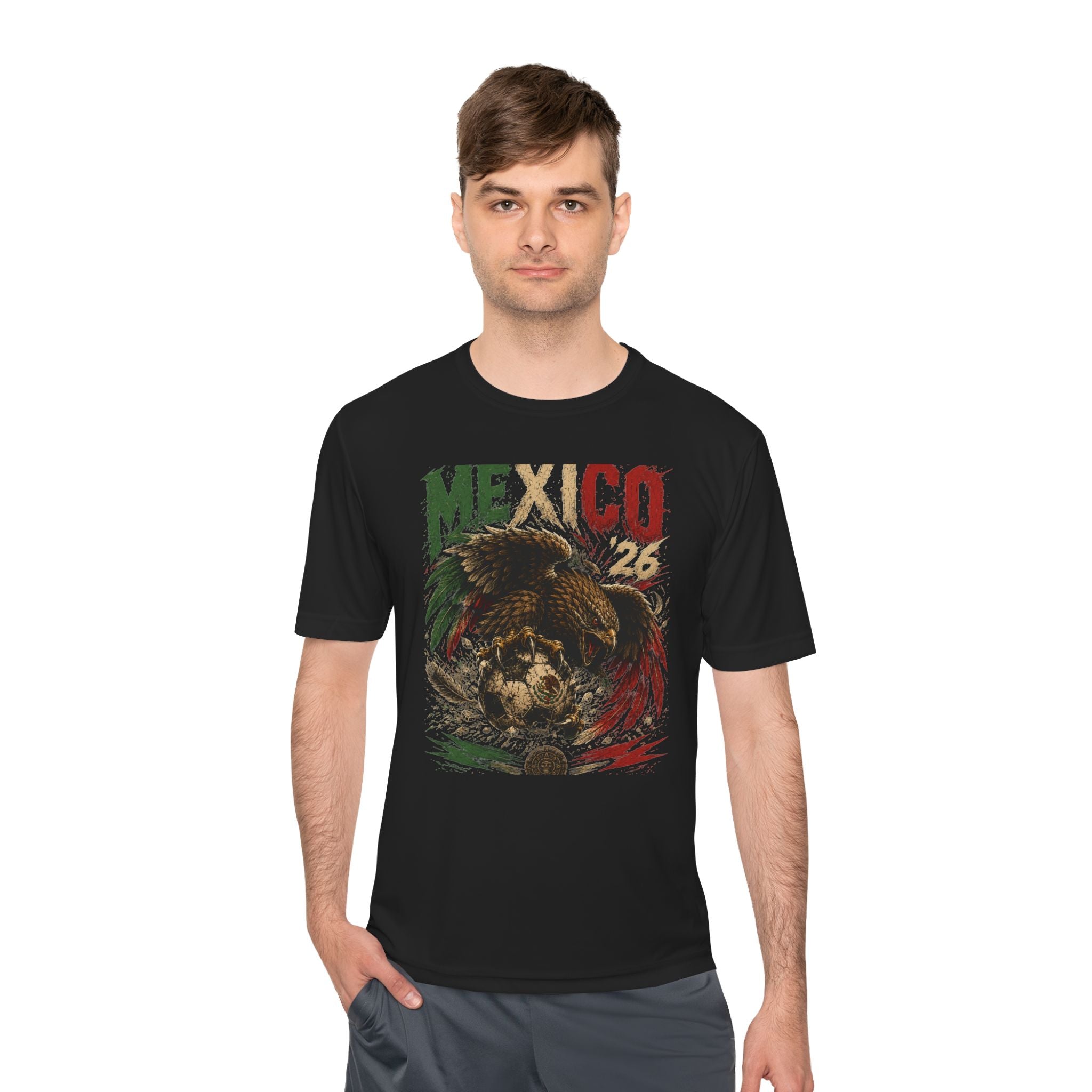 Mexico Eagle Graphic Tee — Mexican Flag Patriotic Soccer Fan Shirt
