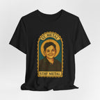 Copy of Stay Metal T-Shirt — Retro Saint Portrait Heavy Metal Tee