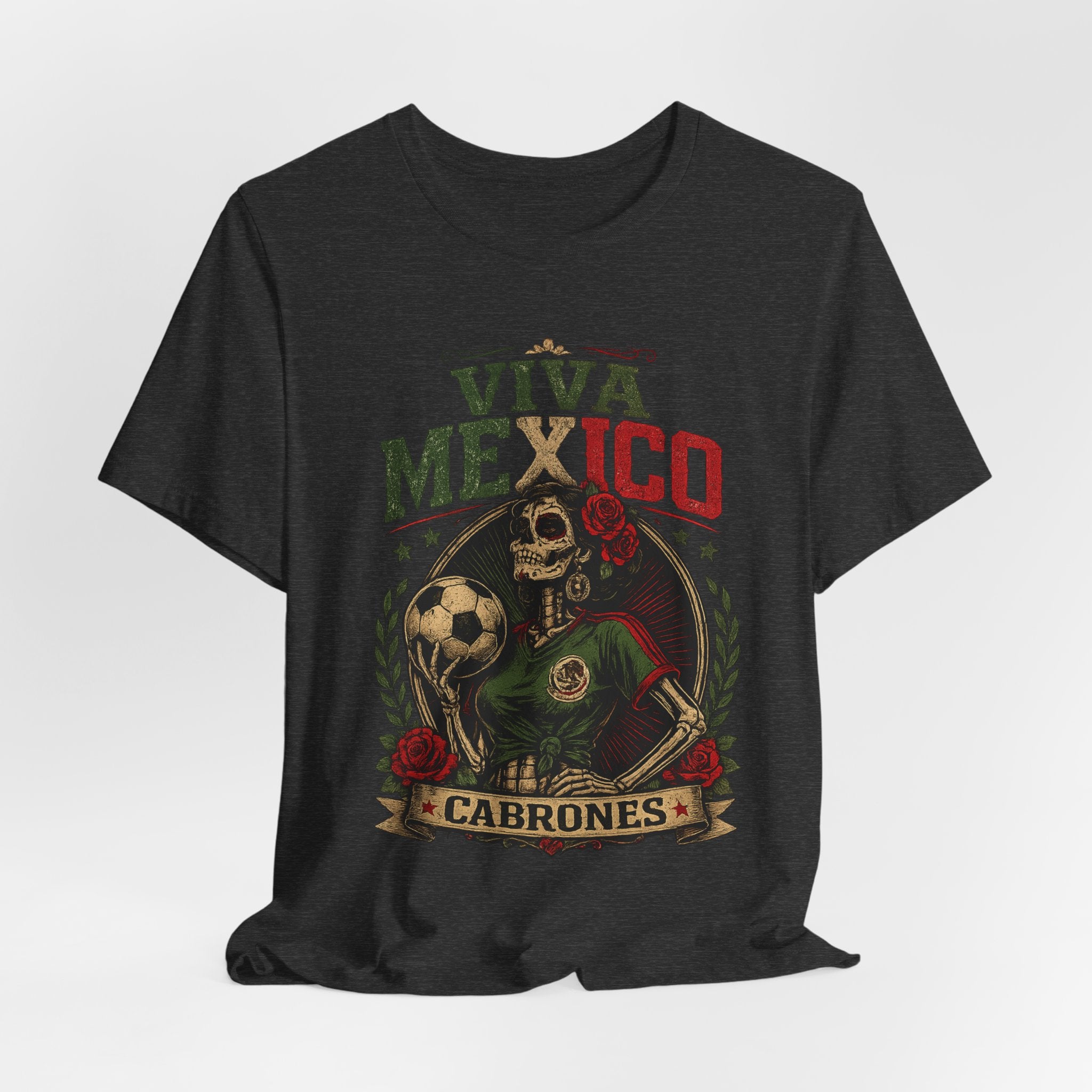 Mexico Catrina Skull T‑Shirt — Day of the Dead Mexican Soccer Tee