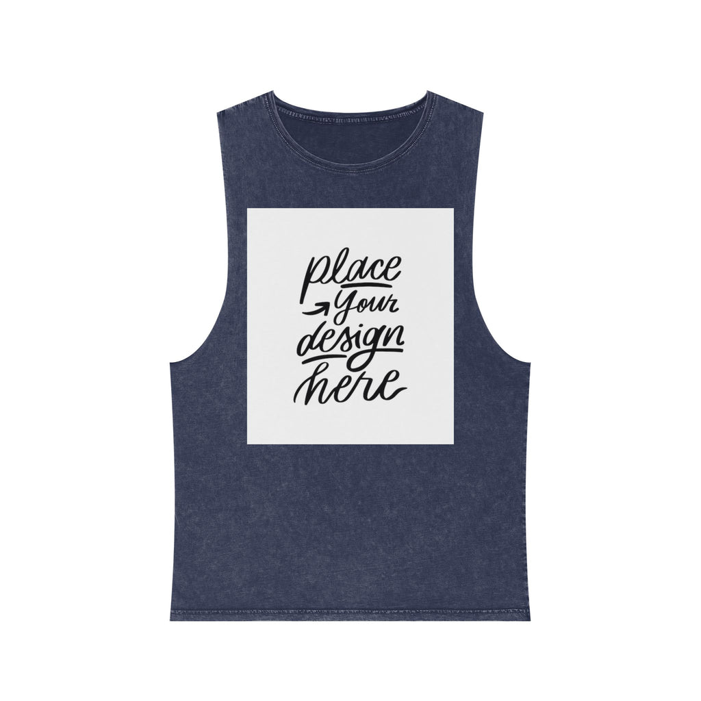 Custom Stonewash Muscle Tank — Vintage Wash Sleeveless Top