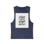 Custom Stonewash Muscle Tank — Vintage Wash Sleeveless Top